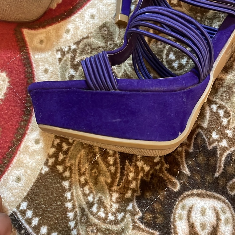 Purple Rhinestone Sandals - Picture 12 of 12